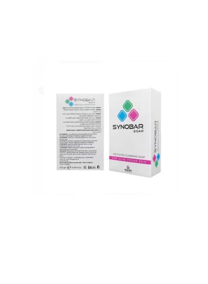 Macro Synobar Soap – Medicated Cleansing Soap for Acne-Prone Skin 100g - Image 3